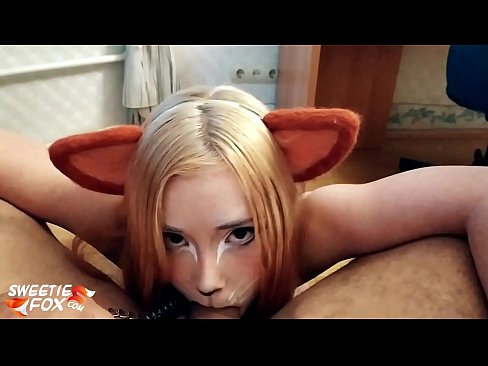 ❤️ Kitsune loro dick na kụkọba n'ọnụ ya ❌ Anal video ☑